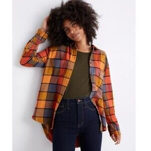 Madewell Flannel Sunday Shirt in Emmy Plaid
